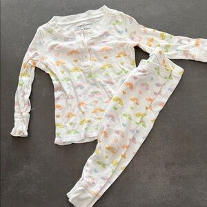 Roller Rabbit x SCL White Pajama Set with Rainbow Accents